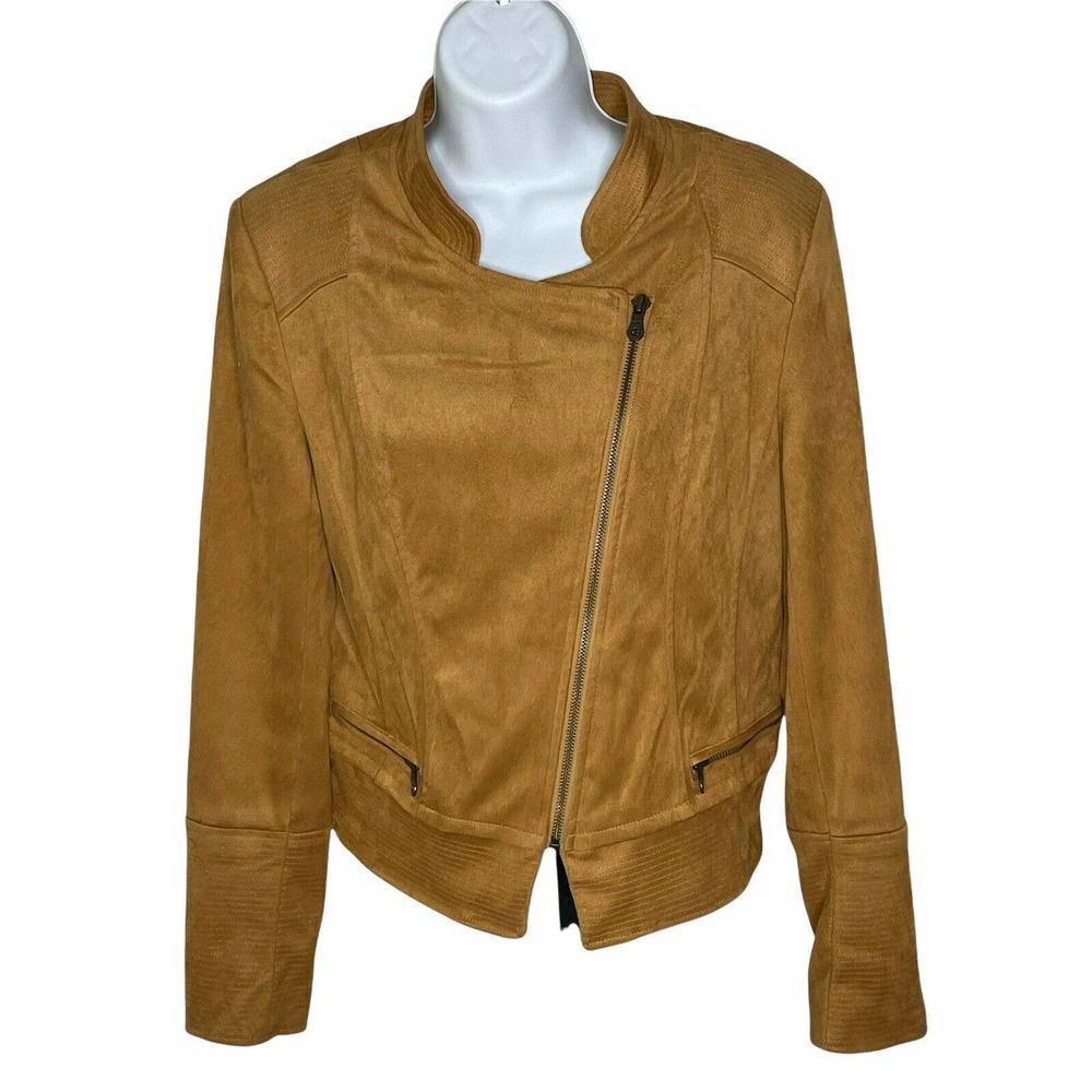 Robert Rodriquez Ayana Jacket Women’s Small Faux Suede Moto Asymmetrical Zip - Picture 3 of 11